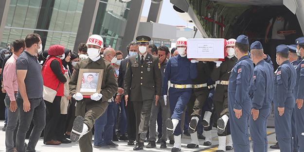 Konya şehidinin cenazesi memleketine getirildi