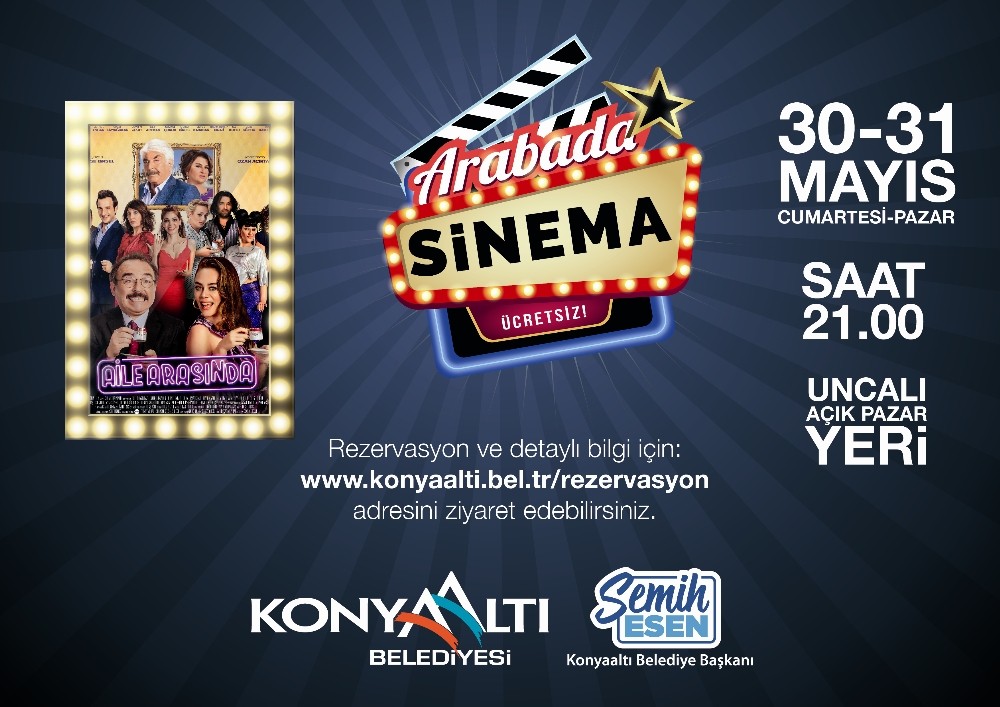 Konyaaltı’nda sinemaseverler ‘arabada sinema’ ile moral bulacak 
