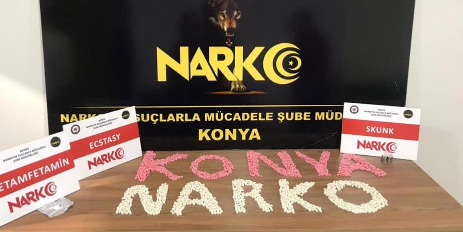 Konya’da 1 kilo eroin ele geçirildi 