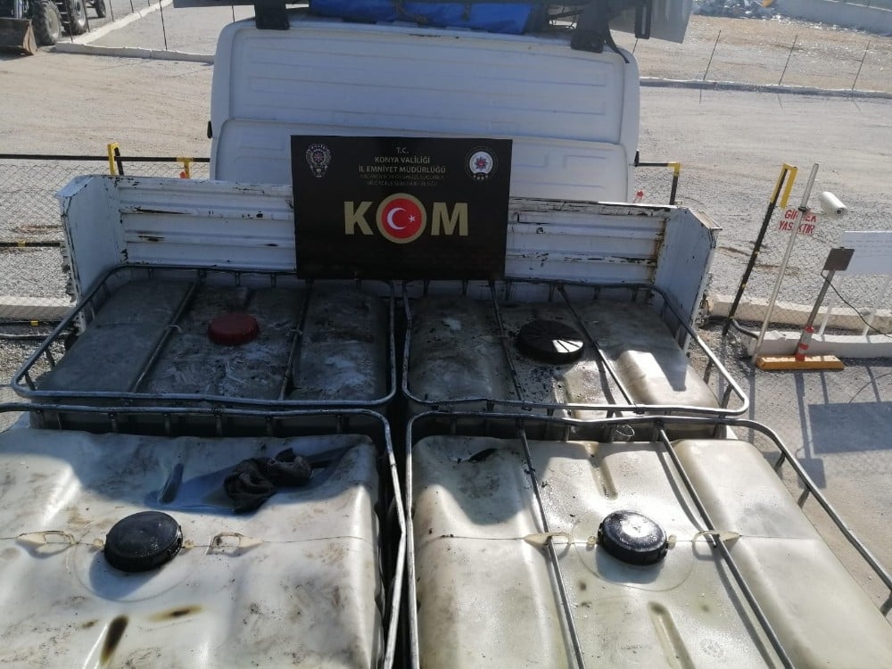 Konya’da 32 bin litre kaçak akaryakıt ele geçirildi 