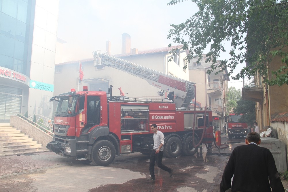 Konya’da baca yangını korkuttu 