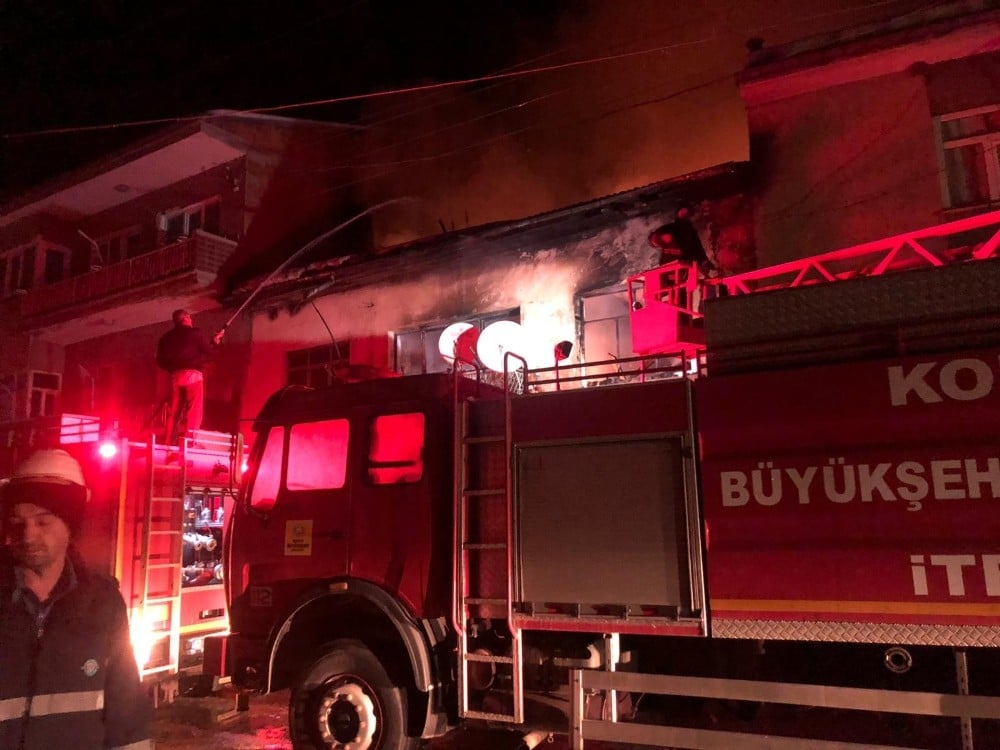 Konya’da ev yangını korkuttu 