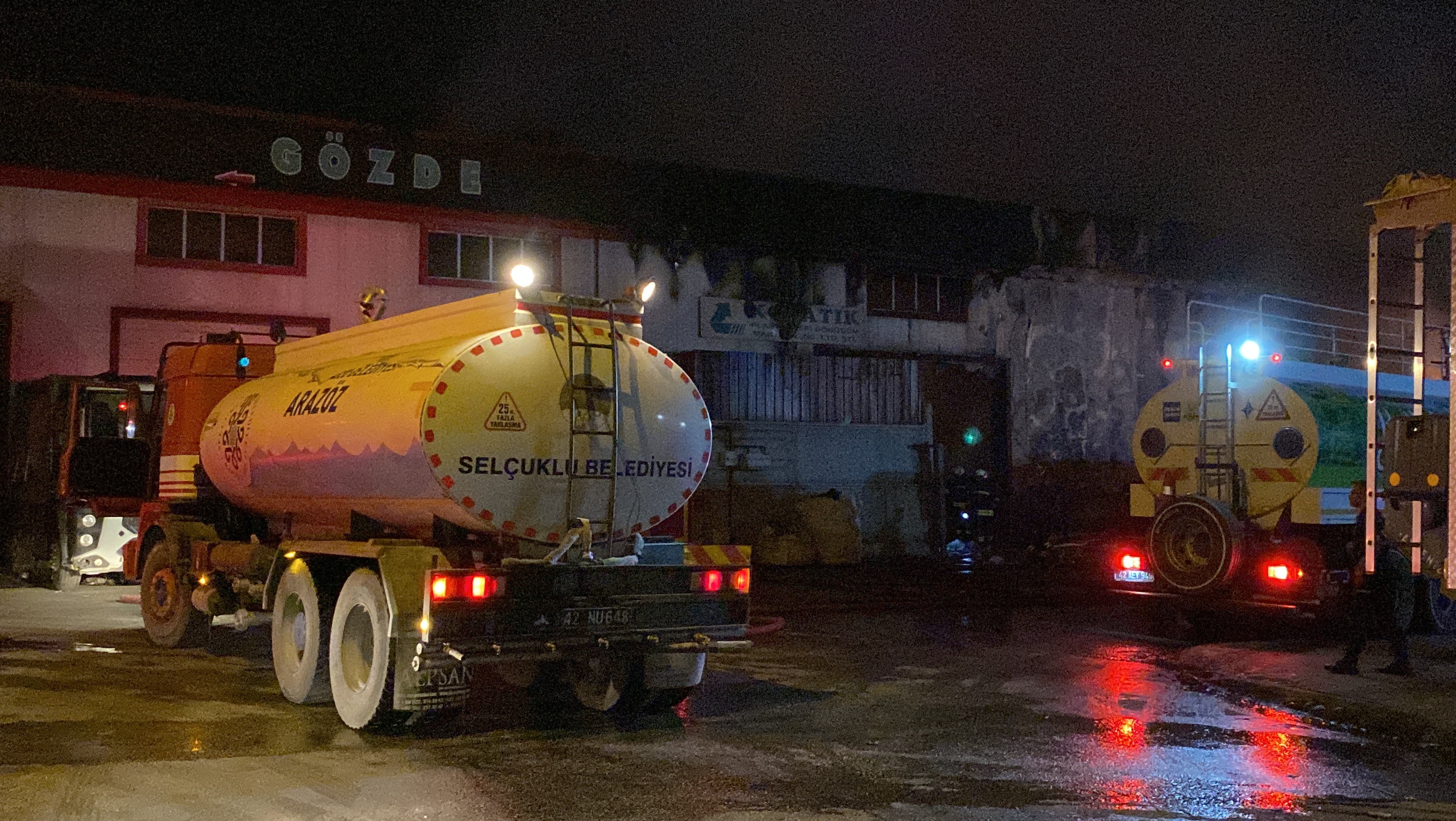 Konya'da fabrika yangını