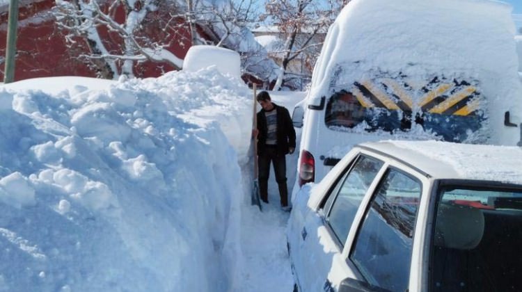 Konya'da karla mücadele..