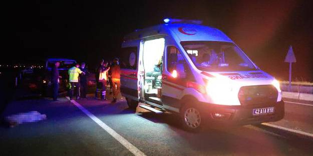 Konya'da minibüs koyun sürüsüne çarptı: Onlarcası telef oldu