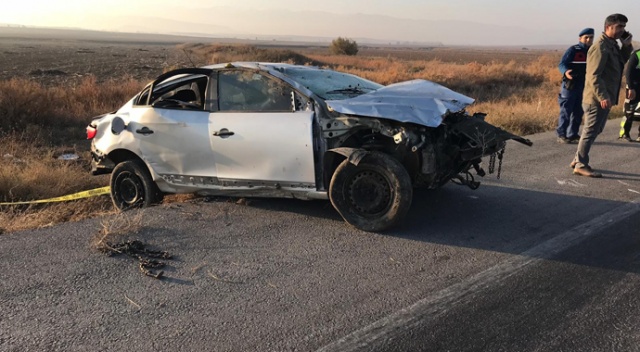Konya'da otomobil şarampole yuvarlandı: 1 ölü, 2 yaralı