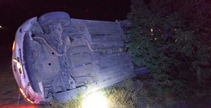 Konya’da otomobil takla attı 5 kişi yaralı