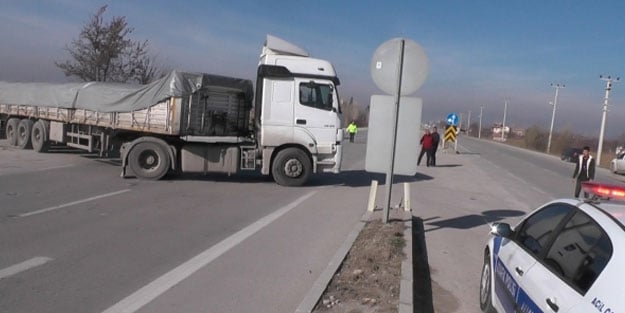 Konya'da TIR'ın çarptığı kadın öldü
