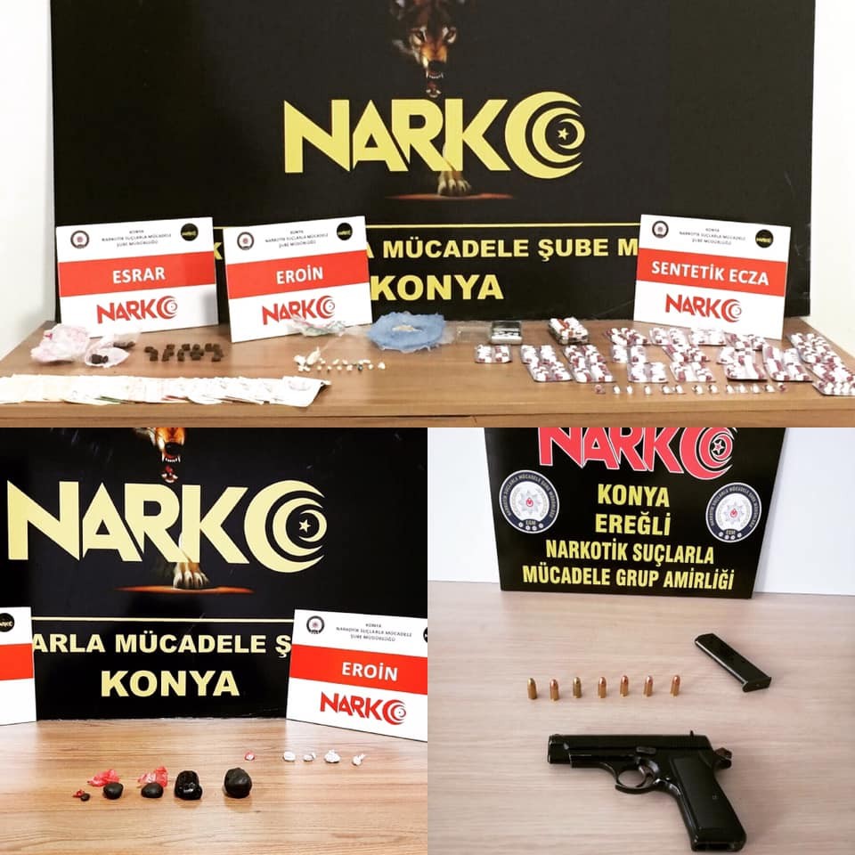 Konya’da uyuşturucu operasyonu 