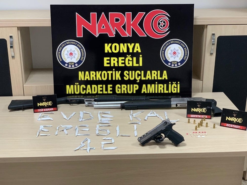 Konya’da uyuşturucu satıcılarına operasyon: 5 tutuklama 