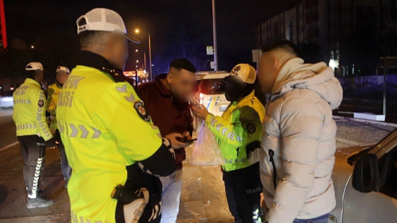 Konya'da yılbaşı denetiminde ilginç anlar! Alkollü sürücüye bakın nasıl ceza kesildi!