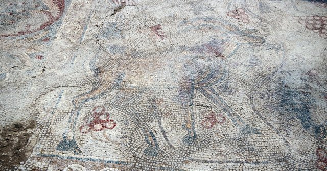 Konya'da yonca tarlasında bin 400 yıllık mozaik