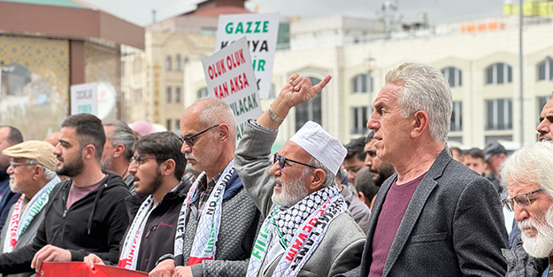 Konyalılar Filistin'i unutmadı! İsrail'i protesto ettiler