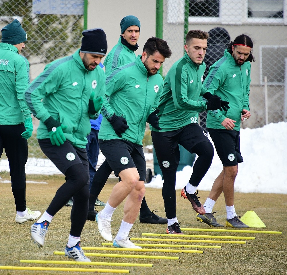 Konyaspor, Galatasaray maçı hazırlıklarını sürdürdü 