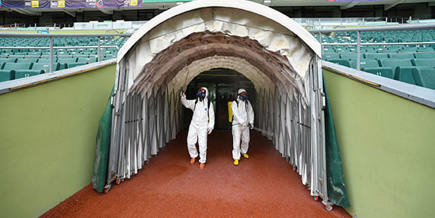 Konyaspor'un stadı dezenfekte edildi