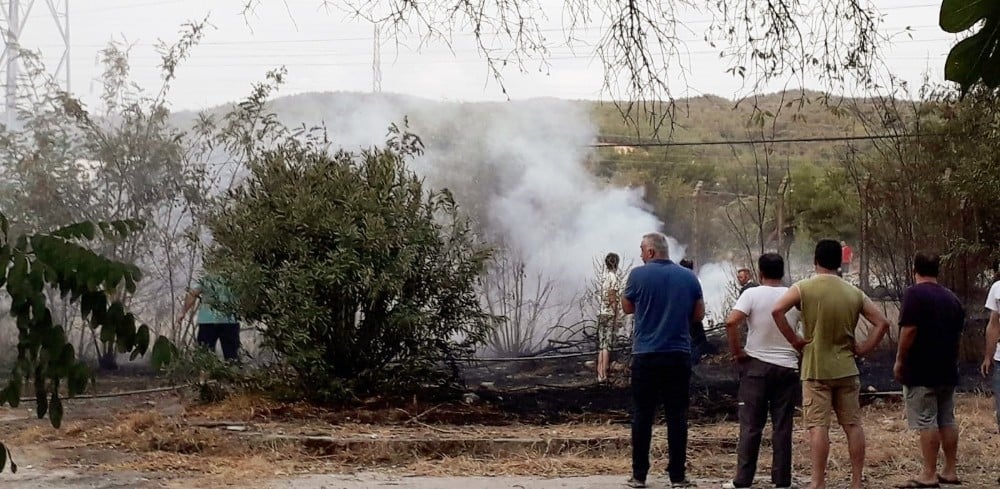 Kopan elektrik nakil kabloları yangına neden oldu 