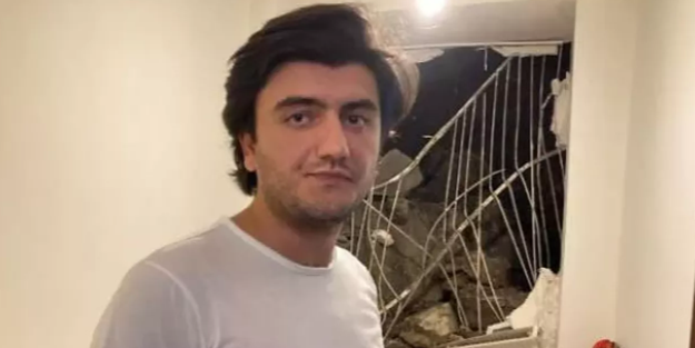 Kopan kaya parçası evin üzerine düştü