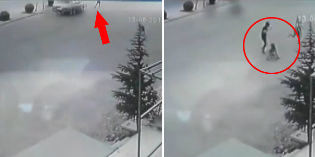 Köpekten kaçan çocuğa araç çarptı