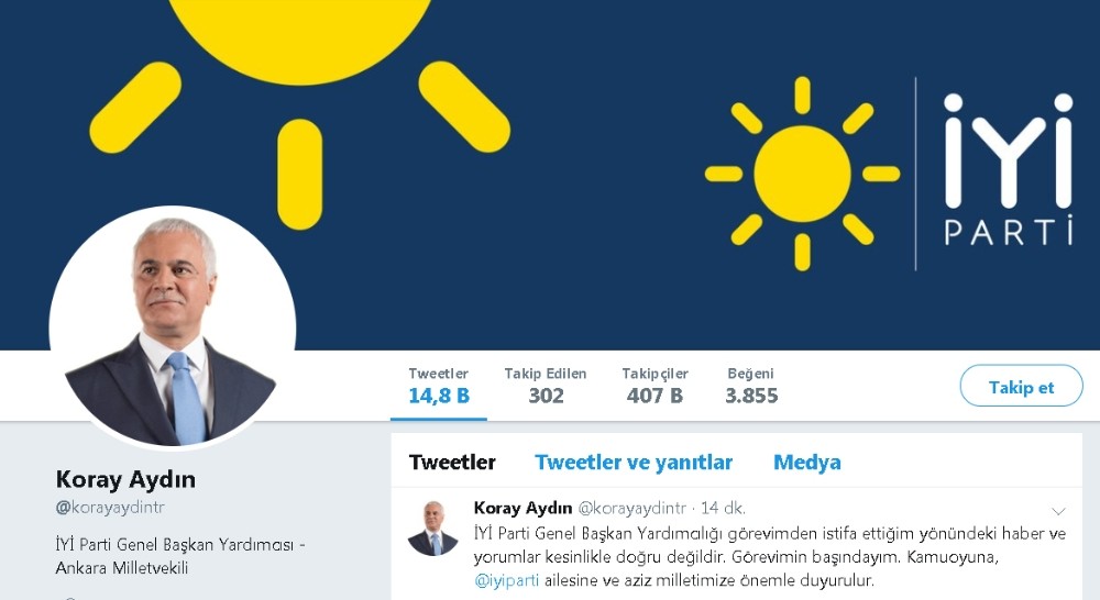 Koray Aydın istifa haberlerini yalanladı 