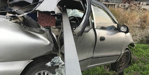 Korkuluklar ok gibi saplandı! Feci kaza