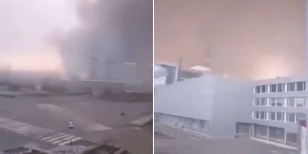 Korkutan görüntü! Yangın nükleer santralin dibine kadar geldi