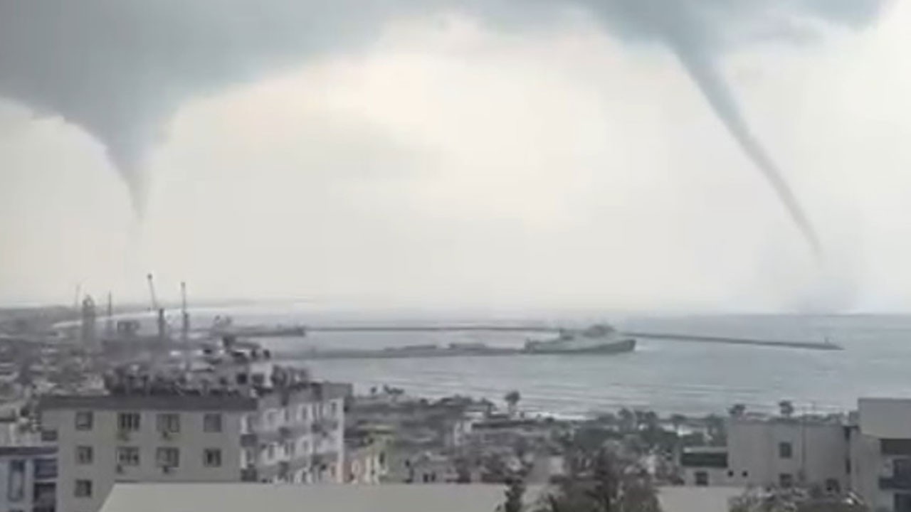 Korkutan manzara! Çifte hortum oluştu