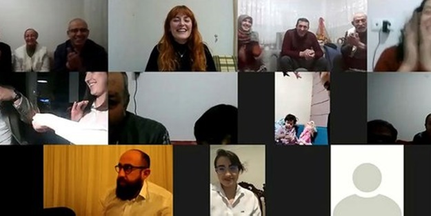 Korona sonunda bunu da yaptırdı! Online kız isteme merasimi