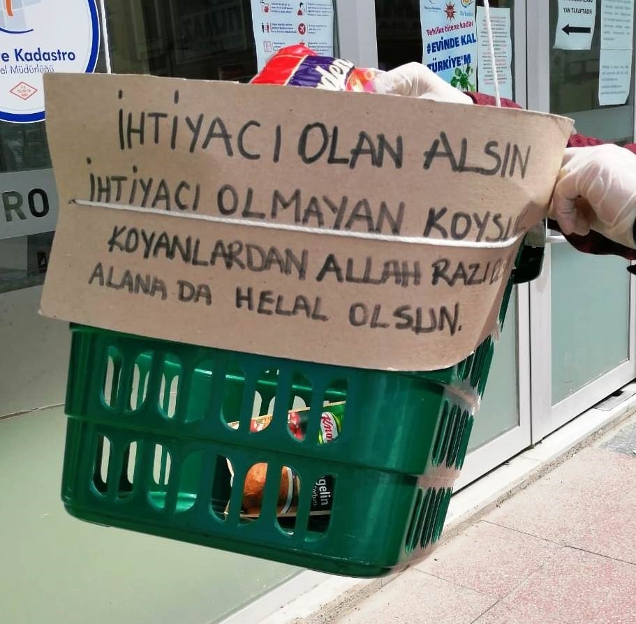 Korona virüse karşı yardım sepeti 