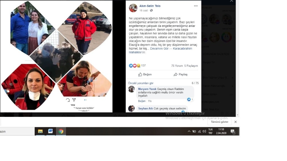 Korona virüsten kurtulan sağlık personelinin eşinden duygulandıran paylaşım 