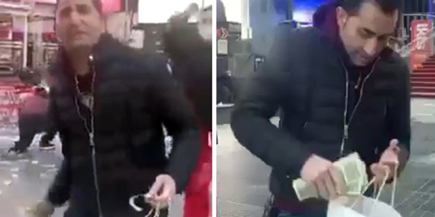 Koronadan ölen arkadaşının vasiyetini yerine getirdi! Meydanda deste deste para dağıttı