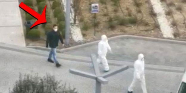 Koronavirüs belirtileri olan vatandaştan örnek hareket