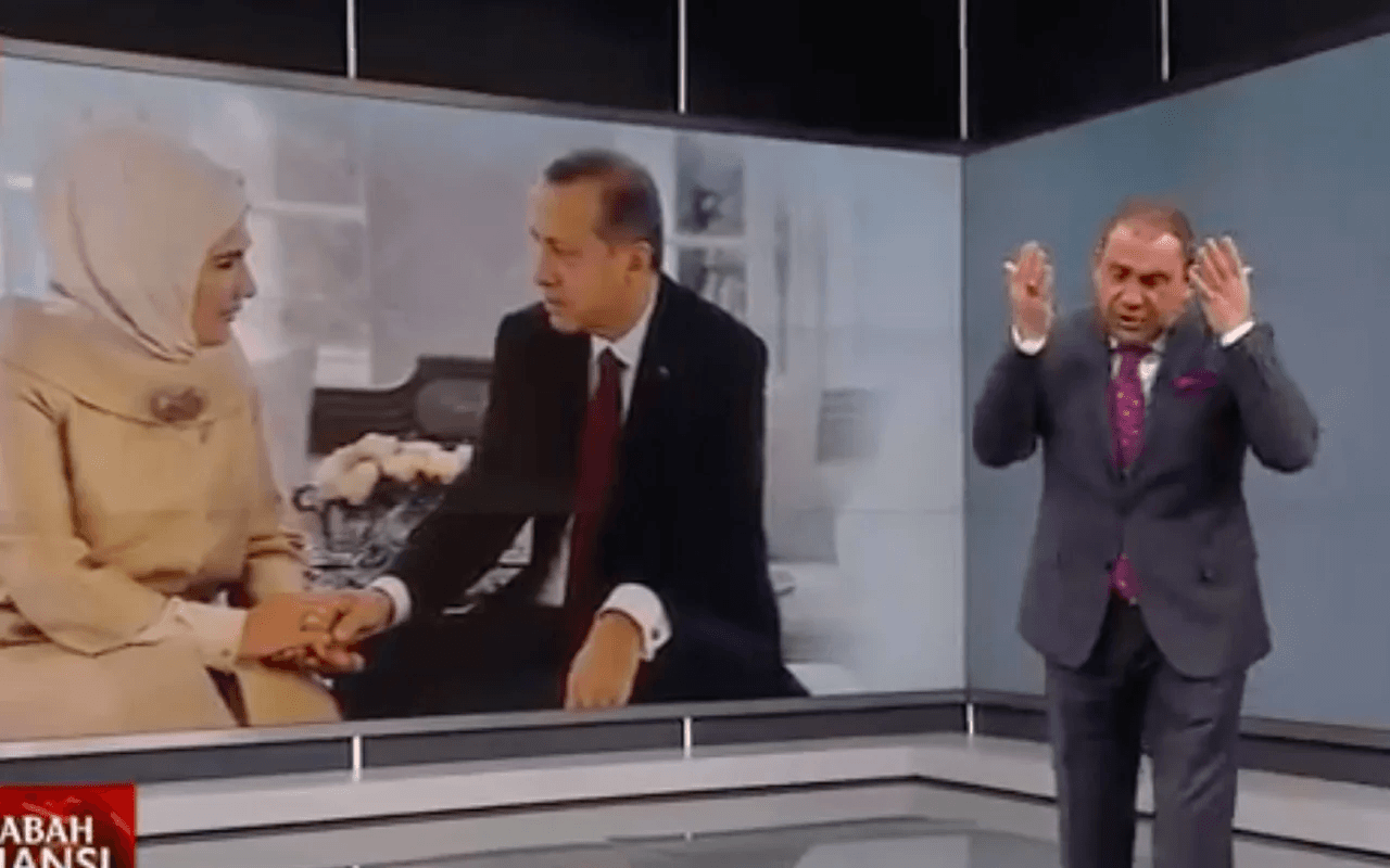 Koronavirüs olan Erdoğan için canlı yayında şok hareket