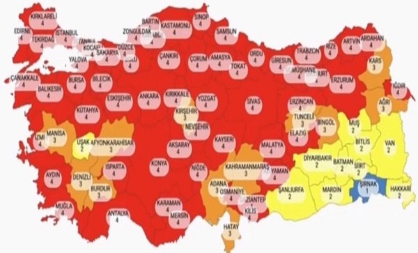 Koronavirüs risk haritası güncel