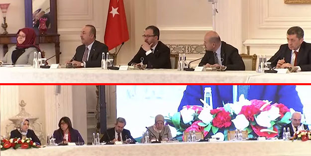 Koronavirüsle Mücadele Eşgüdüm Toplantısı öncesi dikkat çeken görüntü