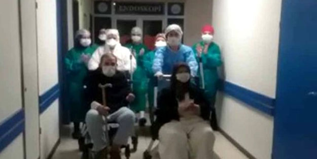 Koronayı yenen 80'lik çift taburcu oldu