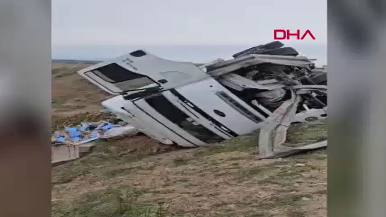 Kovan yüklü tır devrildi!