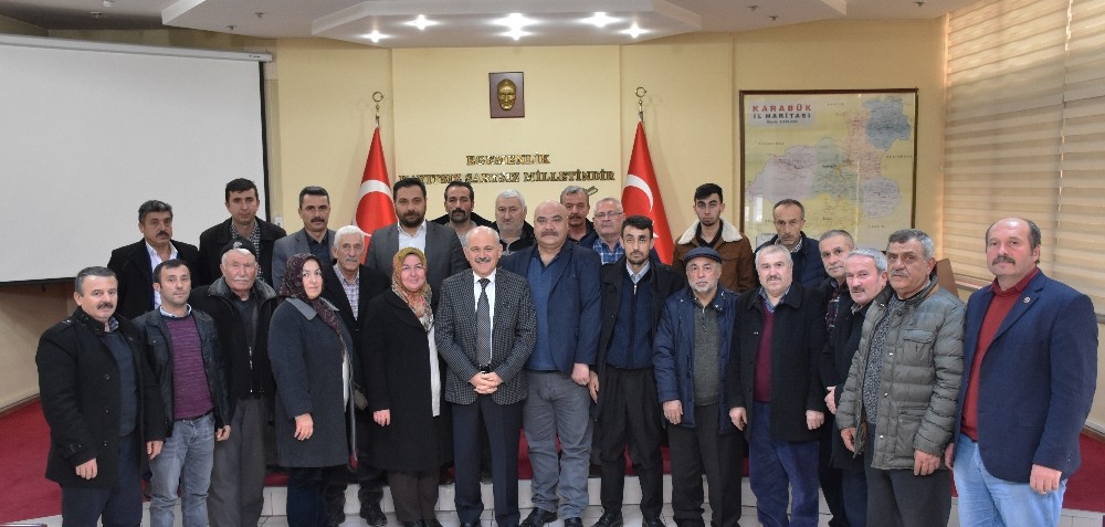 Köy muhtarları , Genel Sekreter Uzun’u ziyaret etti 