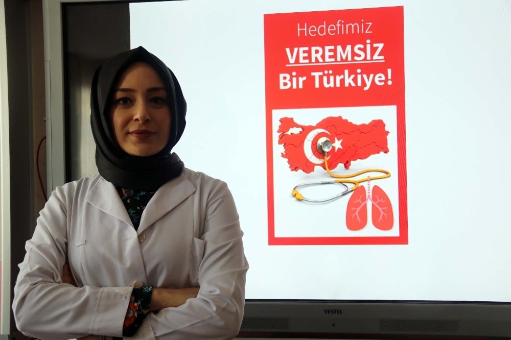 Köy öğrencilerine verem hastalığı anlatıldı 