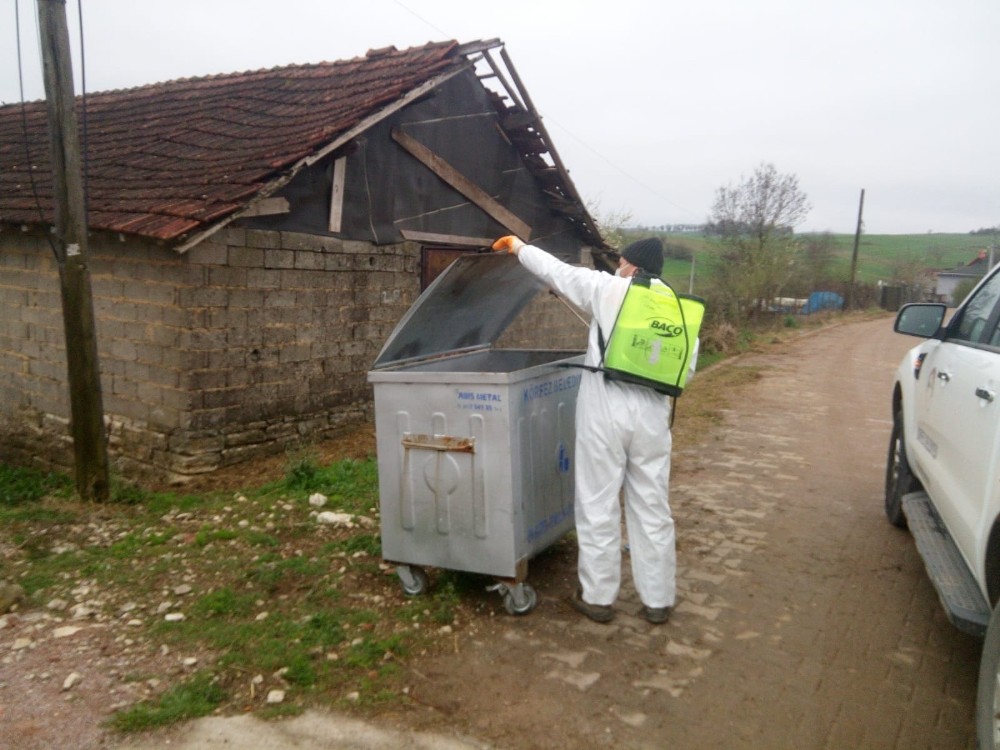 Köyler de dezenfekte ediliyor 