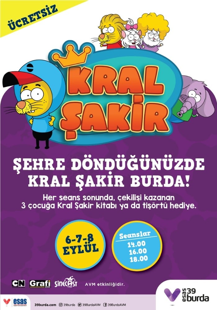 Kral Şakir, 39 Burda AVM’de miniklerle buluşuyor 