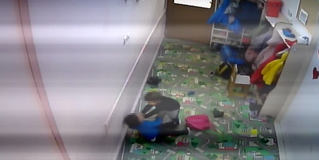 Kreşte skandal olay! 'Tahterevalliden düştü' yalanı kamerada ortaya çıktı