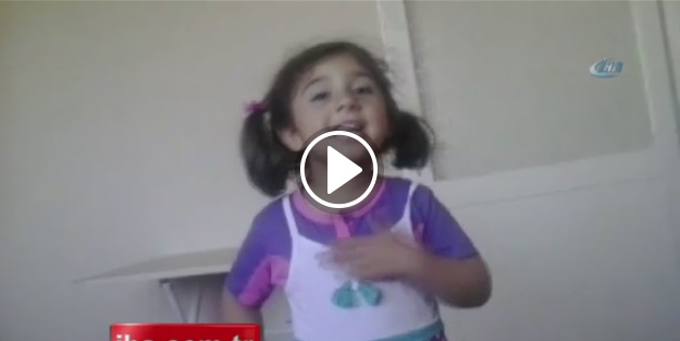 Küçük kızdan göğsüne vura vura İstiklal Marşı