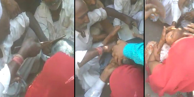 Küçük kızın zor anları! Annesi korku içinde onu izledi