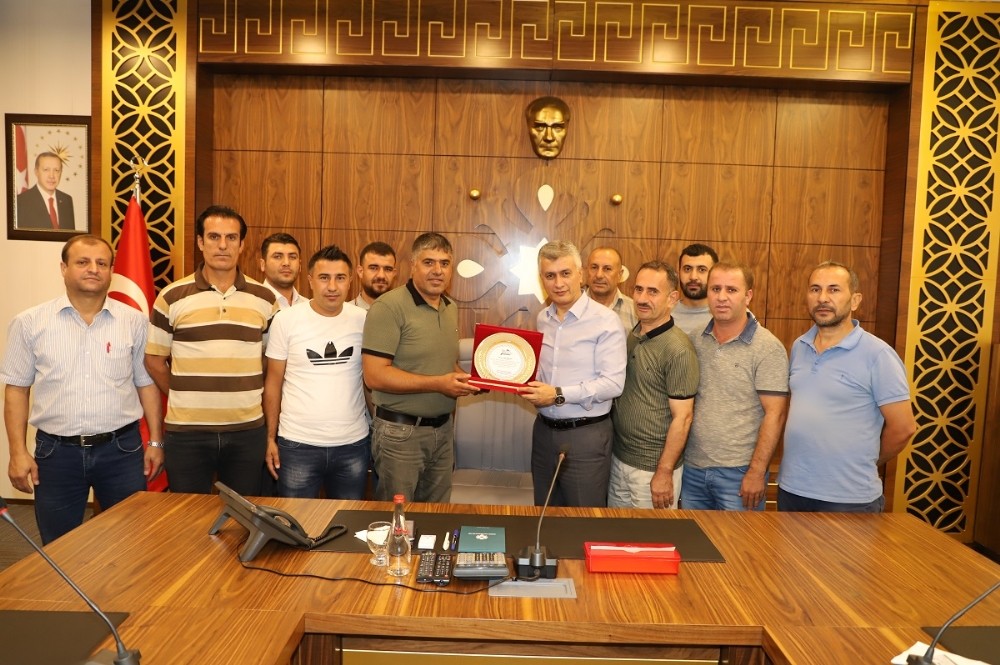 Küçük Sanayi Sitesi esnafından Kaymakam Arıcan’a ziyaret 