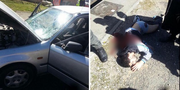 Kudüslü genç, aracını işgalcilerin üzerine böyle sürdü