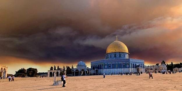 Kudüs'te korkunç yangın!