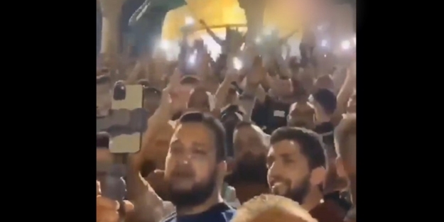 Mescid-i Aksa'da Başkan Erdoğan sloganları