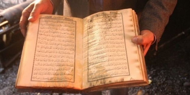Kül olan süpermarkette 'Kur'an-ı Kerim' yanmadı