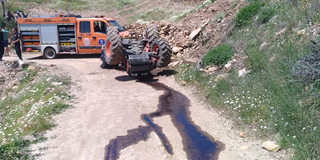 Kullandığı traktör hayatının sonu oldu