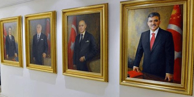 O tablolara Erdoğan da eklendi